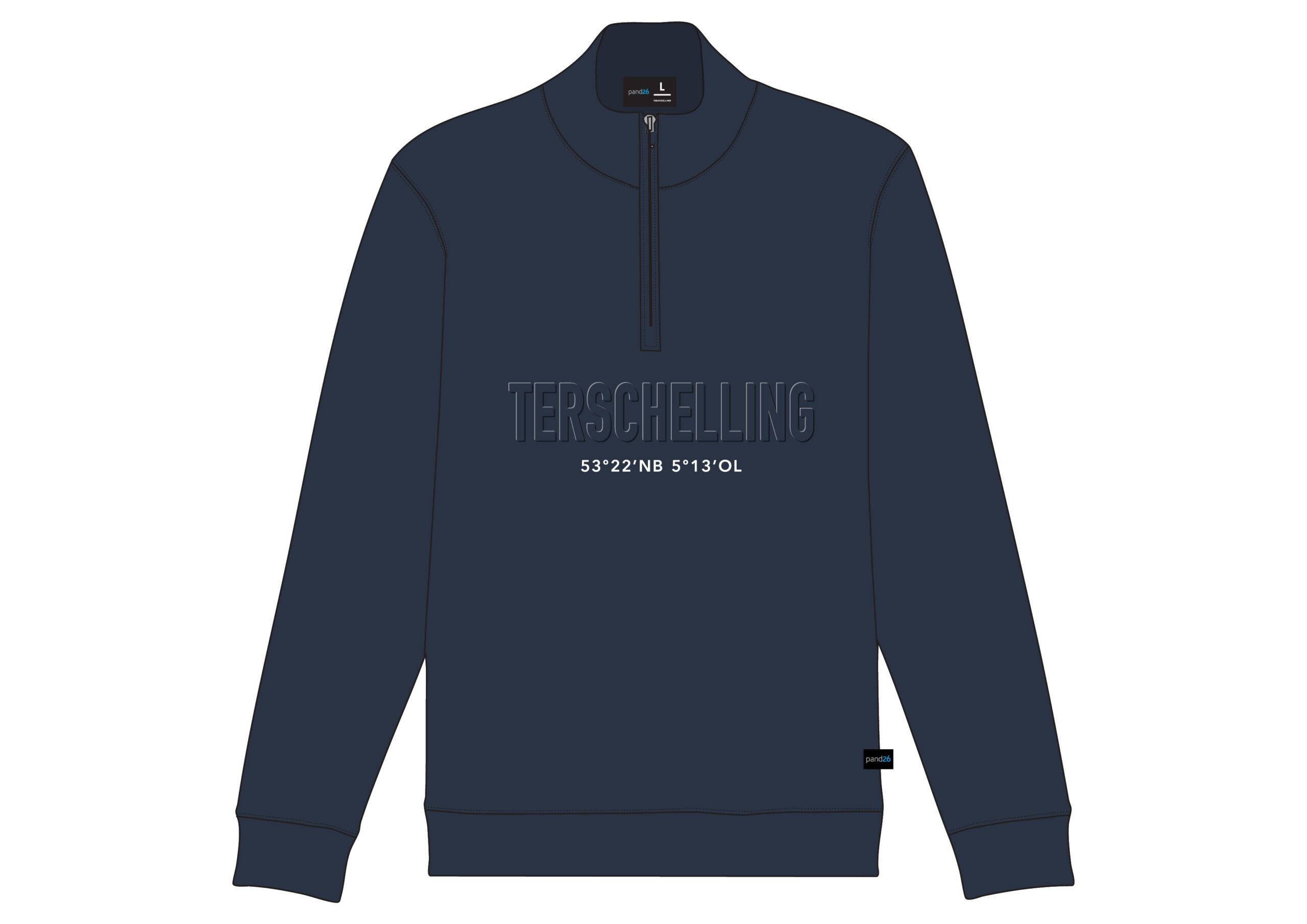 NIEUW ! Terschelling Trui. Half zip sweater